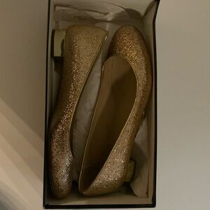JCrew Janey Glitter, Low Heel. Perfect for the holidays or a special occasion.